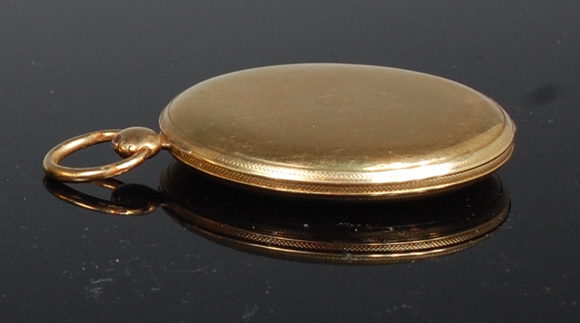 A late 19th century continental yellow metal cased full hunter gents pocket watch, - Image 2 of 3