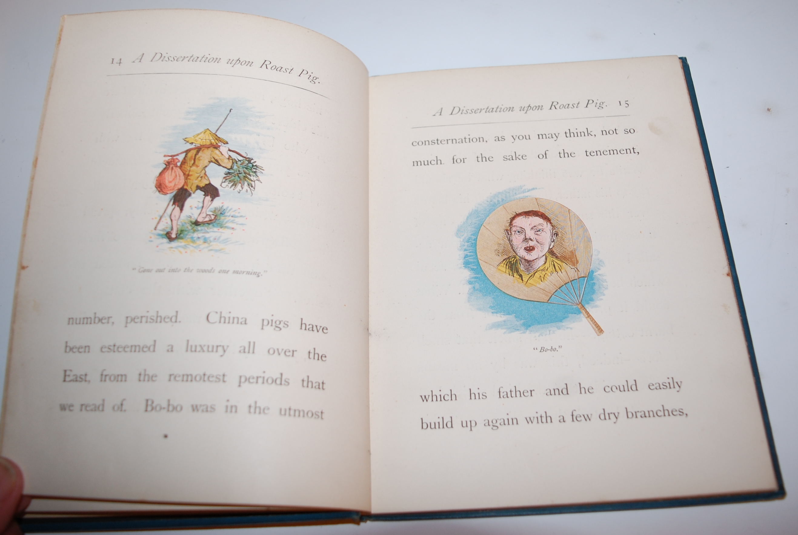 LAMB Charles, A Dissertation upon Roast Pig, London c.1885, 1st edition, illustrated by C O Murray,. - Image 3 of 4