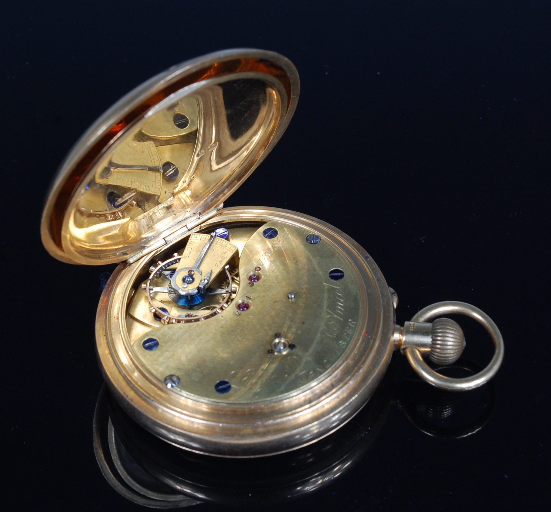 Lloyd Payne & Amiel of Manchester 18ct gold cased full hunter gents pocket watch, - Image 3 of 3