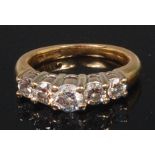 An 18ct gold and diamond set ladies dress ring,