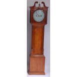 Thomas Mawkes of Derby late 18th century oak and mahogany crossbanded longcase clock,