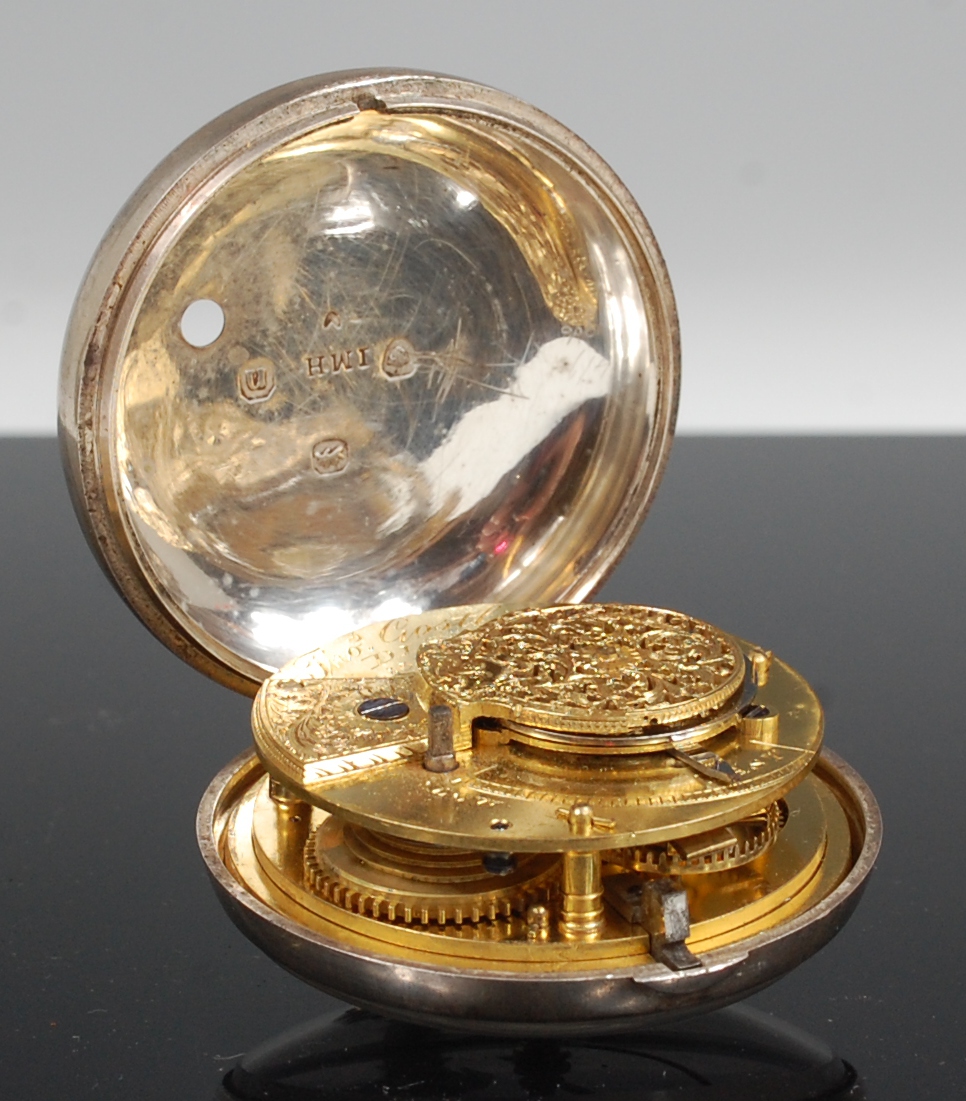 Thomas Gostling of Diss silver pair cased gents pocket watch, - Image 4 of 4
