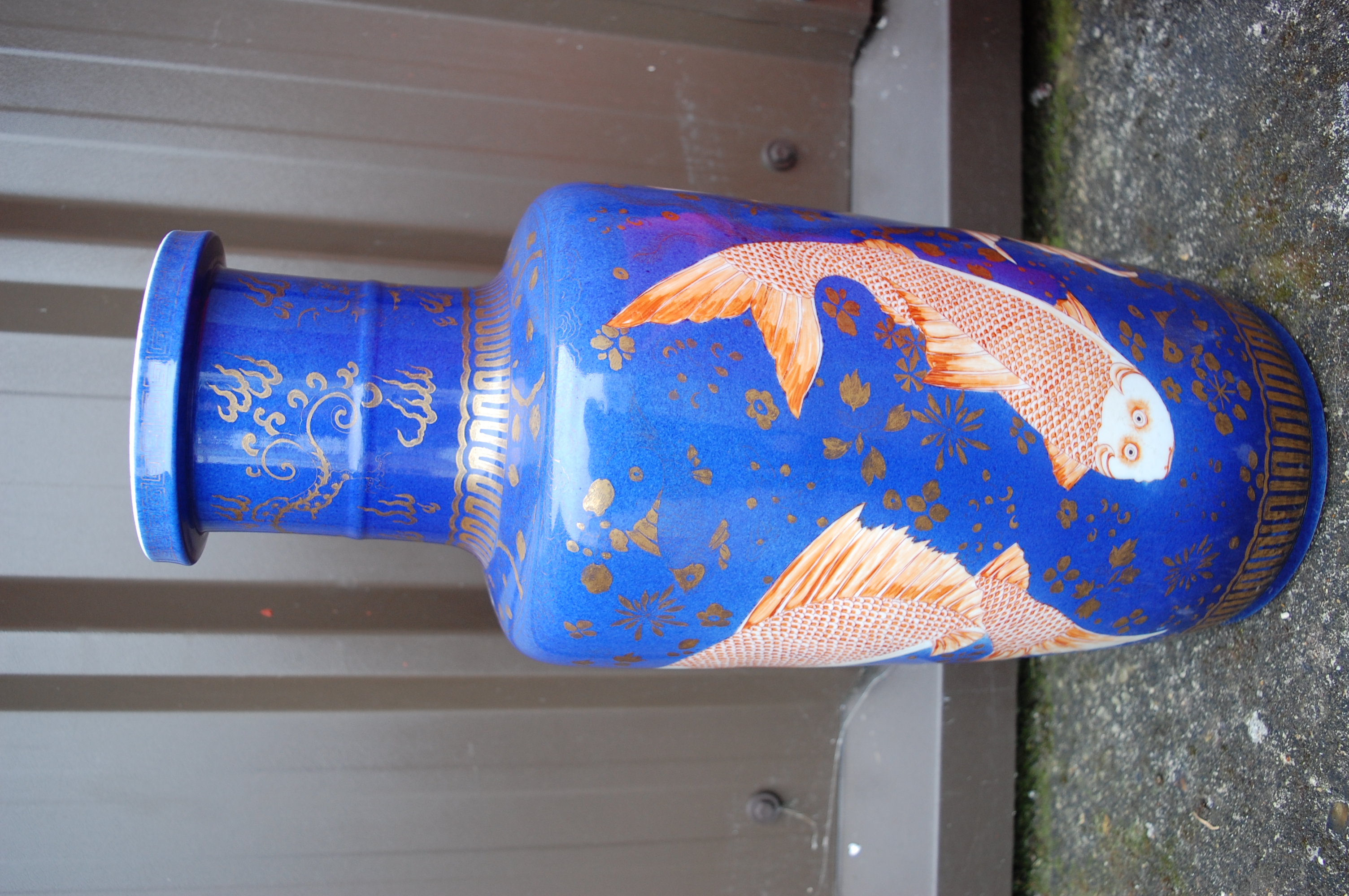 A Chinese glazed stoneware Rouleau fish vase, - Image 10 of 12