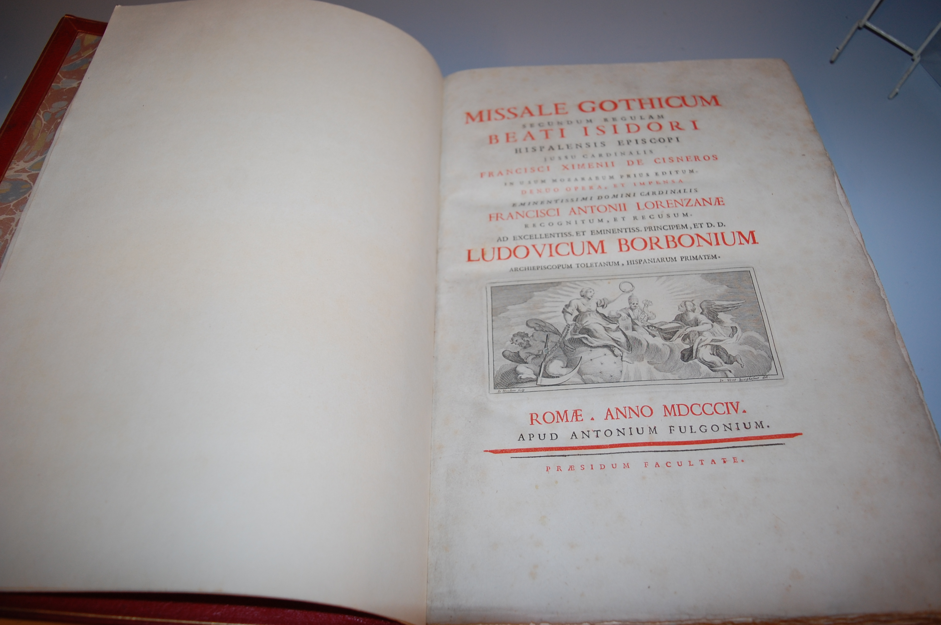 Missale Gothicum secundam regulam Francisci Ximenii de Cisneros, Ludovicum Barbonium, Rome 1804, - Image 2 of 5