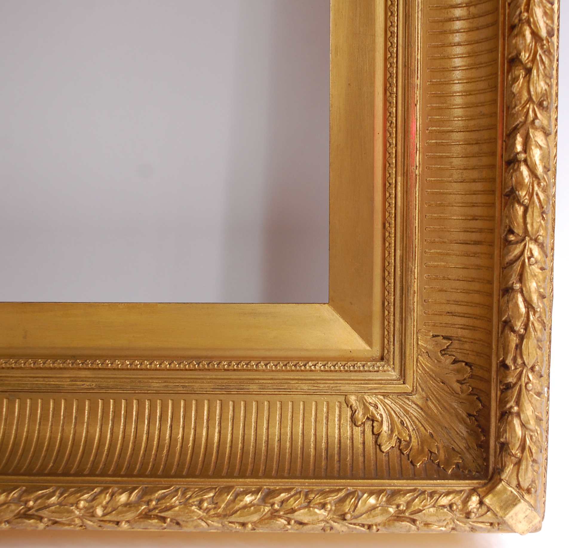 A late 19th century giltwood and gesso moulded picture frame, - Image 2 of 2