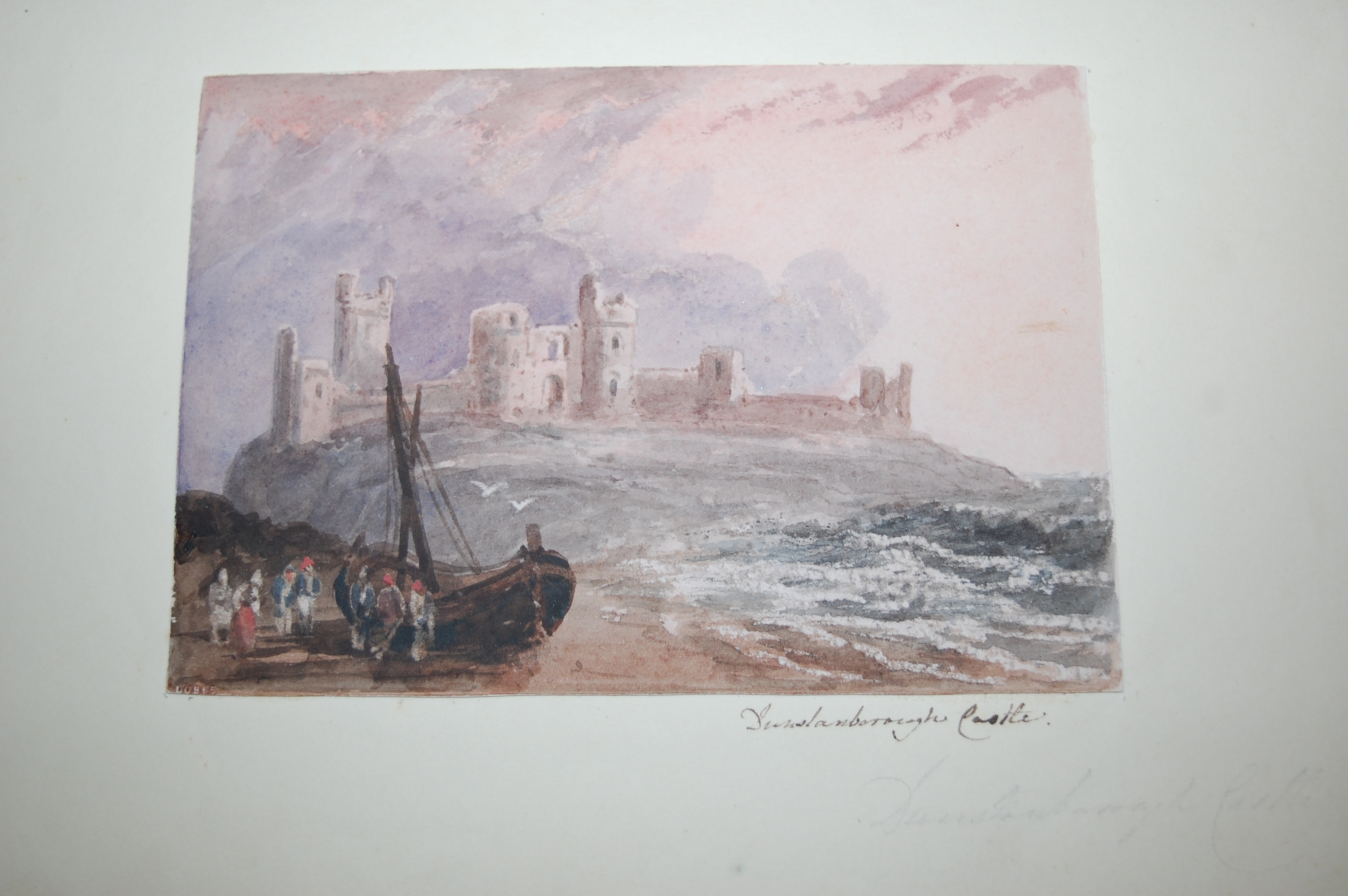 19th century 4to album containing manuscript entries, watercolour and pencil sketches, - Image 16 of 25