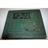 Folio album containing 14 Victorian illuminated sheets in medieval style, with calligraphy,