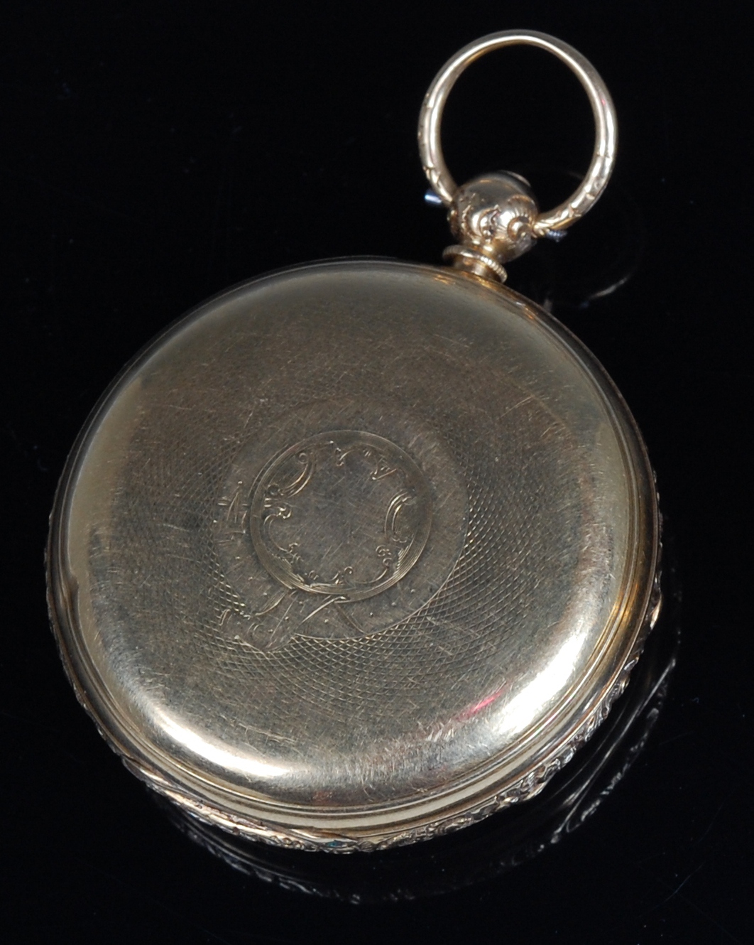 A mid-Victorian 18ct gold cased gents open faced pocket watch, having unsigned white enamel dial, - Image 2 of 5