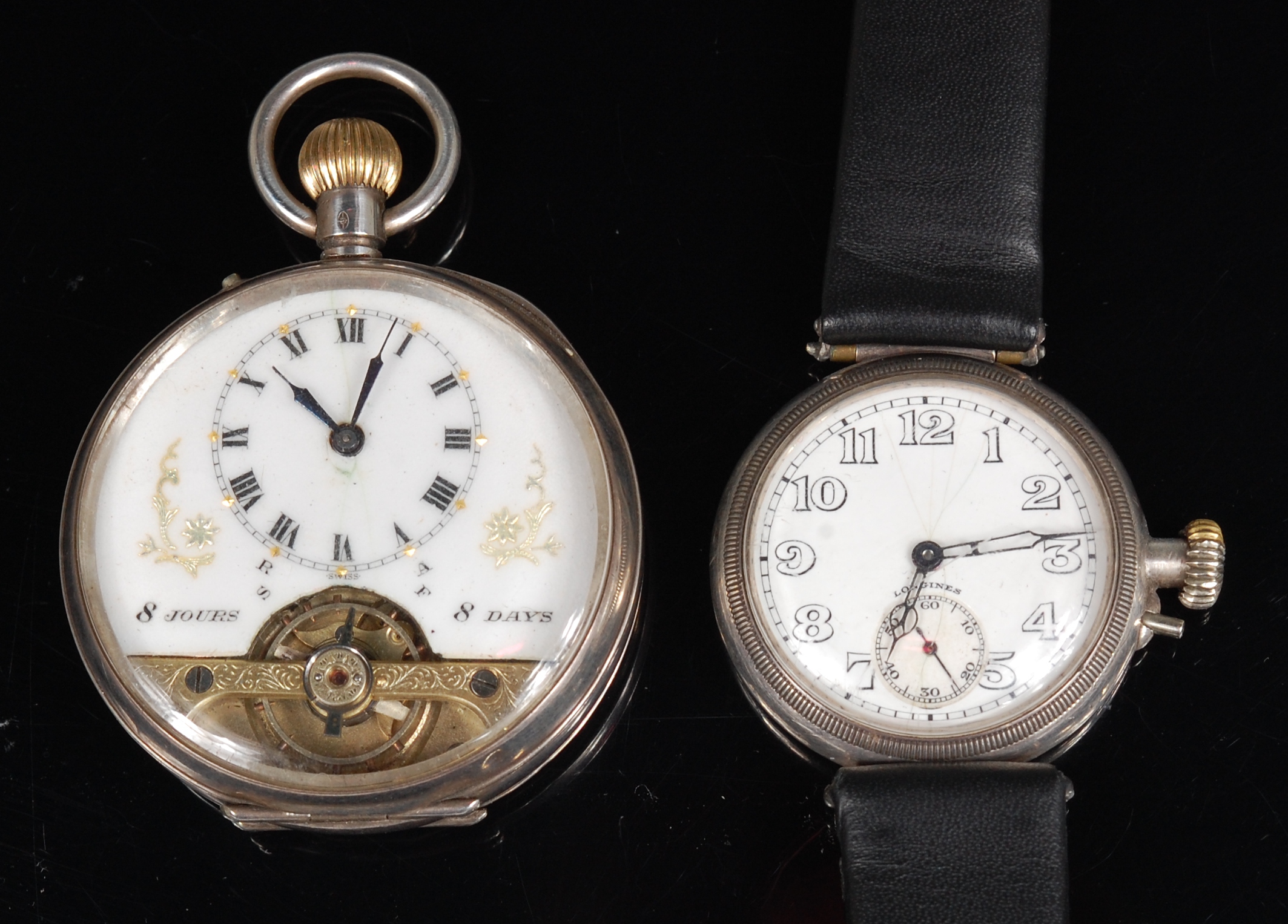 An early 20th century silver cased pocket watch,