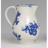 A first period Worcester porcelain sparrowbeak cream jug,