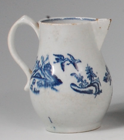 An 18th century Lowestoft porcelain sparrowbeak cream jug, - Image 2 of 2