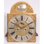 John Hemmers of London 18th century(?) brass longcase clock dial and movement only,