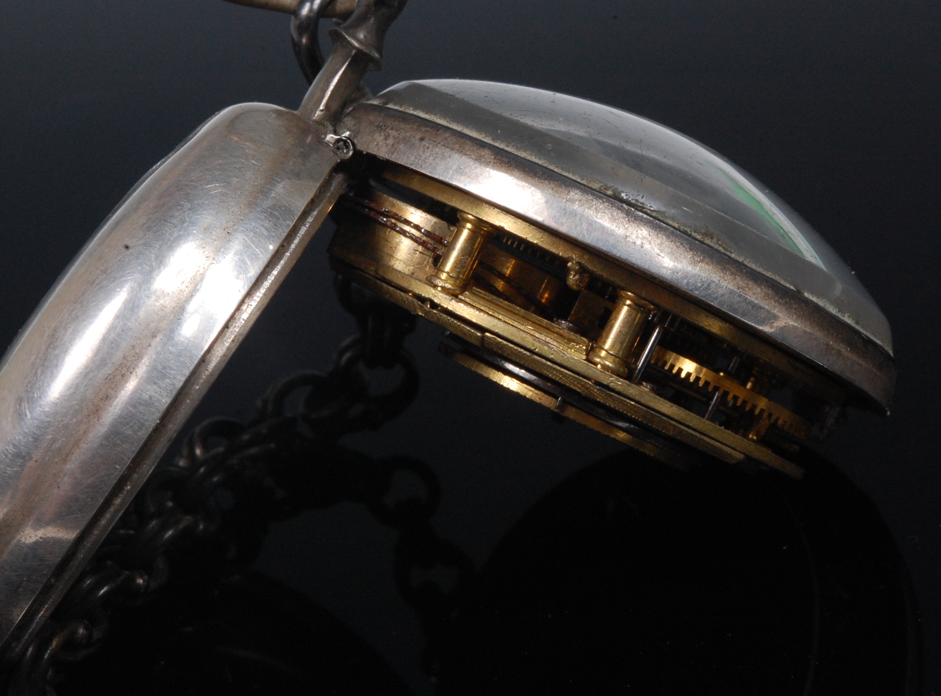 A George IV silver pair cased gents open face pocket watch, - Image 3 of 4