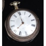 J Taylor of London silver pair cased gents pocket watch,