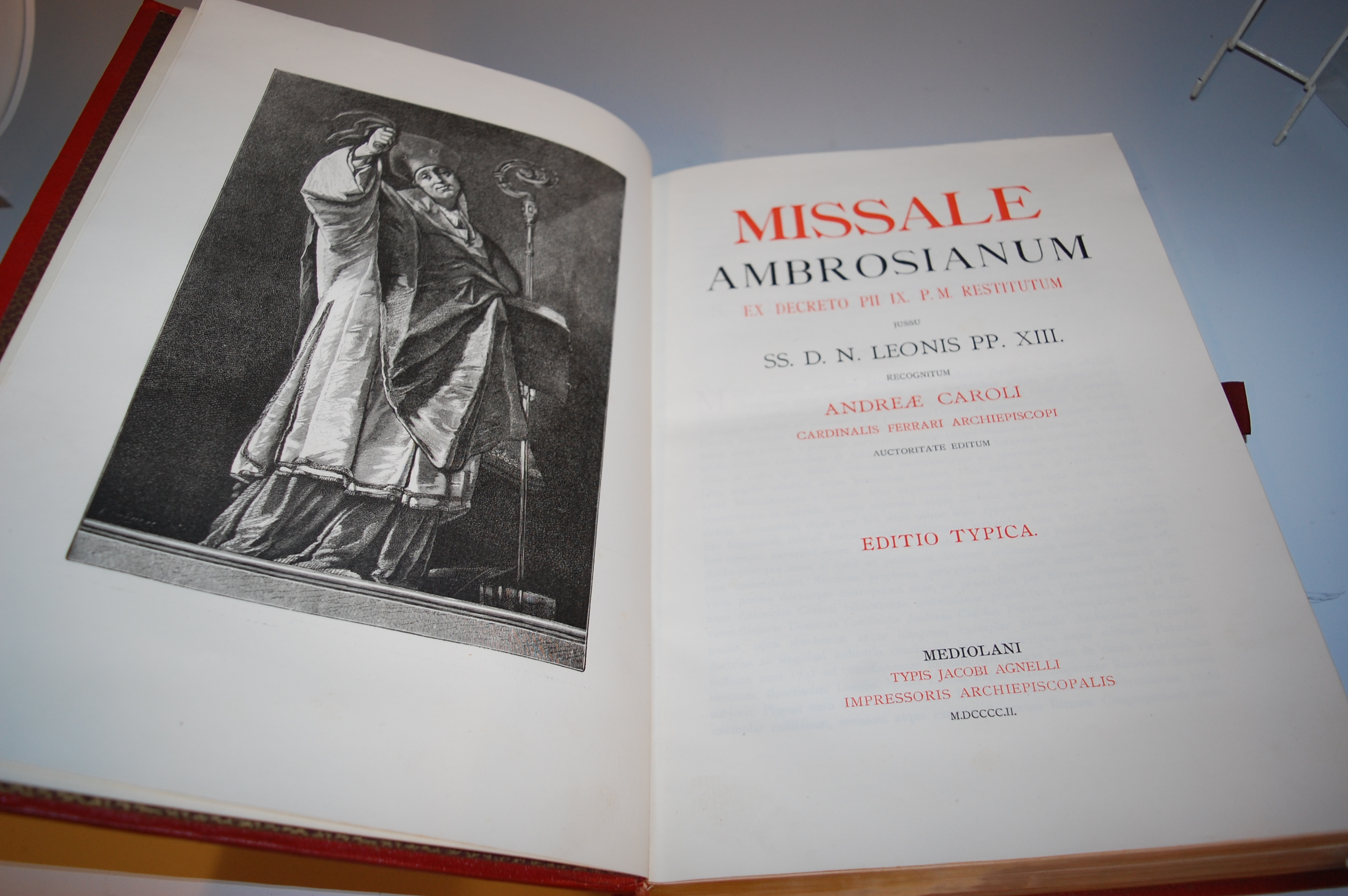 Missale Ambrosianum ex decreto P11 1X PM Restitutum jussu 55 D.N. Leonis P. - Image 3 of 5