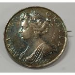 England, 1703 half crown, Queen Anne draped bust, rev.