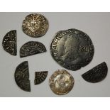 England, mixed lot of hammered coins to include; Charles I shilling, Edward I Canterbury mint penny,