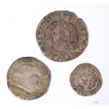 England, Elizabeth I shilling, James I sixpence,