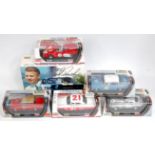 Revell Monogram 1/32nd scale Slot Car Racing Group, 6 boxed or cased examples to include No.