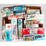 15 assorted 1/72nd scale plastic aircraft and military kits, all appear un-made/as issued,