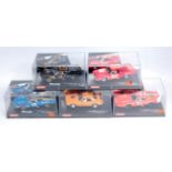 Carrera Evolution 1/32nd scale Slot Racing Car Group, 5 plastic cased examples to include No.