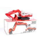 CEF (France) Poclaim 1000 Tracked Excavator, red, grey and black fitted with rubber tracks,