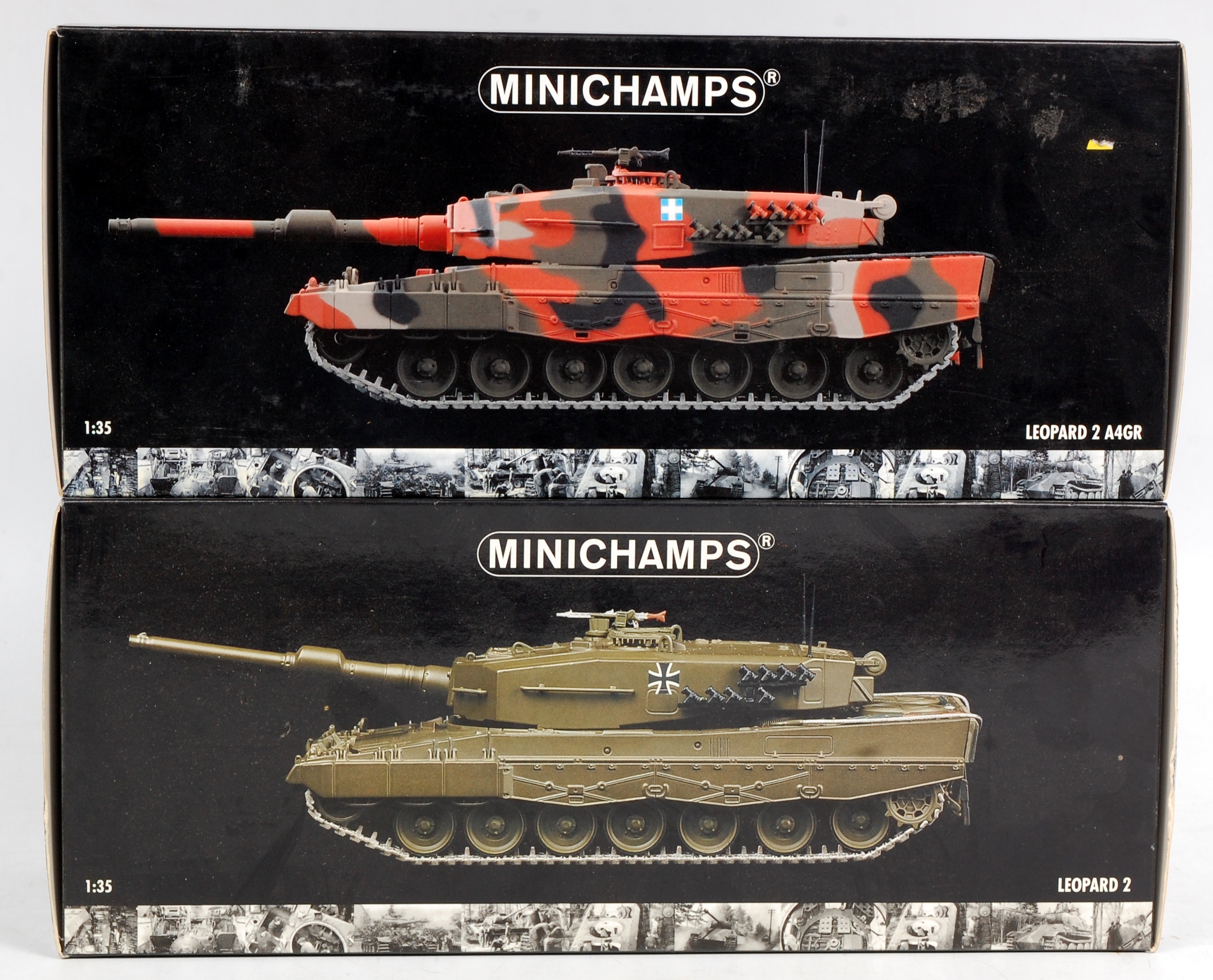 Minichamps 1/35th scale Battle Tank Group, 2 boxed examples, to include Leopard 2,