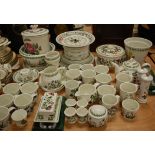 An extensive collection of Portmeirion Botanic Garden pattern table wares to include bread crock