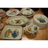 A large collection of assorted Portmeirion table wares to include Pomona pattern,