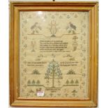 An early 19th century verse and picture sampler,