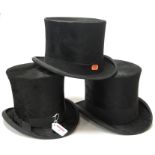 An Edwardian brushed velvet top hat by Wheelers of 14-17 Poultry & 8 Queen Victoria Street,