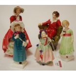 Four various Royal Doulton figurines to include Carey HN2800, Baby HN1679, Tess HN2865,