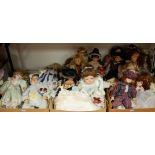 A large collection of modern collector's dolls