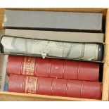 Two leather bound volumes of the History of General Medicine,