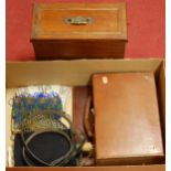 A collection of miscellaneous items to include ladies evening bags, leather covered case,