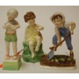 Three Royal Worcester figurines to include Friday's Child is Loving and Giving numbered 3261,