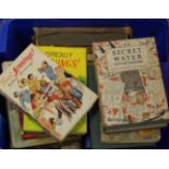 A box of assorted books to include Secret Water by Arthur Ransome,