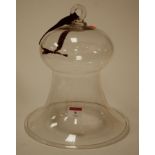 A 19th century glass smoke bell