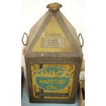 A mid 20th century Gamages Motor Oil can