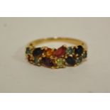 A ladies 9ct gold semi-precious gem set dress ring,