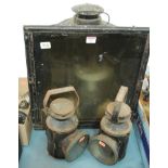 The Adlake Non-Sweating Lamp bearing a label for Lamp Manufacturing & Railway Supplies of Dorking,