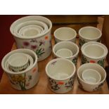 A graduated set of seven Portmeirion Botanic Garden pots together with various other Portmeirion