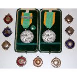 A Country Landowners Association Long Service Award for Gamekeepers medal naming RH Turner and