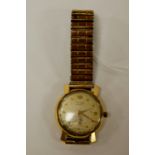 A Fountain 18ct gold cased gents wristwatch having signed silver dial (a/f) manual wind movement on