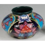 A modern Moorcroft pottery squat vase in the Saadian pattern, of mid-bulbous form,