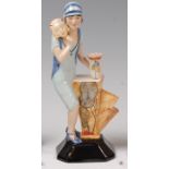Kevin Francis - Clarice Cliff Art Deco Figure, modelled by Andy Moss, 7/250,