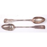 A George IV silver stuffing spoon, in the Kings pattern, with engraved armorial,