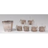A set of six late Victorian shot glasses,