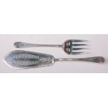 A pair of late Victorian silver fish servers,