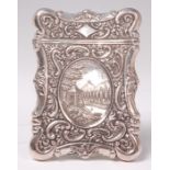 A circa 1900 sterling silver and embossed calling card case,